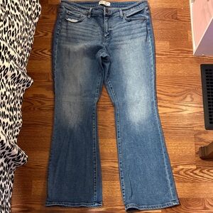 BKE Women's Blue Boot Cut Jeans - Mid Wash